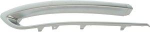 Rear Bumper Molding for BMW 5-Series (2014-2016), Left (Driver), Outer, Satin Chrome, Modern Line, Without M Sport Package, Sedan, Replacement