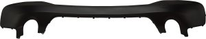 Rear Lower Valance for BMW X1 2017-2019, Lower Trim Panel, Textured Black, with M Sport Package, without Parking Distance Control Sensor Holes, Replacement