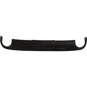 Rear Lower Valance for Buick Envision 2016-2018, Textured Black with Dual Exhaust Holes, Replacement