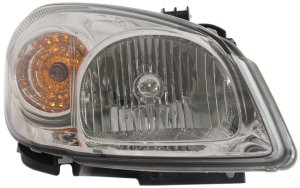 Headlight Assembly for Chevrolet Cobalt (2005-2010)/Pontiac G5 (2007-2009) Right (Passenger), Halogen, Smoked Lens, with Bracket, Base/LS/LT/Sport/(SS, 2.0L Eng), Replacement
