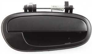 Rear Exterior Door Handle Assembly for Suzuki Forenza 2004-2005, Reno 2005, Right (Passenger) Side, Smooth Black, Replacement
