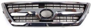Plastic Grille for Toyota 4Runner 2006-2009, Chrome Shell/Primed (Ready to Paint) Insert, Sport Model, Replacement