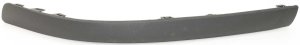 Front Bumper Molding for Volvo S60 2001-2004, Left (Driver), Outer, Black Plastic, Excluding R Models, Replacement