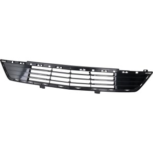Front Bumper Grille for Cadillac XT5 2017-2019, Textured Black, Without Park Assist Sensor Holes and Adaptive Cruise Control, Replacement
