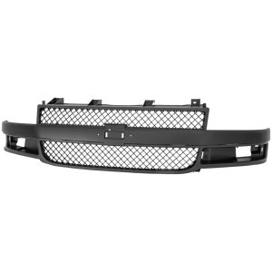 Dark Gray Shell and Insert Grille for Chevrolet Express Van 2018-2023, with Black Molding, Replacement