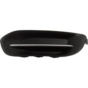 Fog Light Cover for Dart Dodge 2015-2016, Right (Passenger) Side, Textured Black with Painted Silver Trim, Fog Light Opening, Replacement