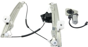 Front Window Regulator for Dodge Avenger 2008-2010, Right (Passenger) Side, Power Operated, with Motor and 2-Pin Connector, Replacement