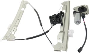 Front Window Regulator for Dodge Avenger 2008-2010, Left (Driver), Power, with Motor, 2 Pin Connector, Replacement