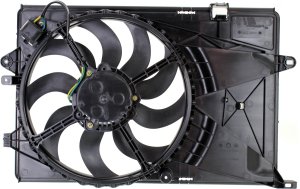 Radiator Fan Assembly for Chevrolet Sonic 2012-2020, Single Fan, Hatchback/Sedan, 1.4L Manual Transmission, Includes Resistor, Replacement