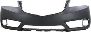 Front Bumper Cover for Acura MDX 2014-2016, Primed (Ready to Paint), without Parking Aid Sensor Holes and Adaptive Cruise Control, Replacement