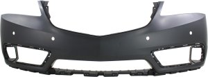 Front Bumper Cover for Acura MDX 2014-2016, Primed (Ready to Paint), with Parking Aid Sensor Holes and Adaptive Cruise Control, Replacement