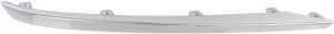 Front Bumper Molding for Acura TLX 2015-2017, Left (Driver) Side, Outer Position, Chrome Finish, Replacement
