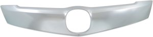 Upper Grille Molding for Acura TLX 2015-2017, ABS Material, Satin Nickel Blue, with Adaptive Cruise Control, Replacement