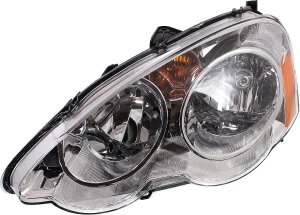 Headlight Lens and Housing for Acura RSX 2002-2004, Left (Driver) Side, Replacement