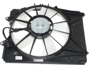 A/C Condenser Fan Assembly for Acura MDX 2014-2020, Honda Ridgeline 2017-2023, Left (Driver) Side, Single Fan, Replacement