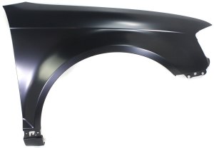 Front Fender for Audi A3 2009-2013, Right (Passenger), Primed (Ready to Paint), Steel, without Side Marker Light Holes, Replacement