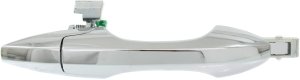 Front Exterior Door Handle Right (Passenger) for Acura MDX 2007-2013, All Chrome, Without Keyhole, Plastic (=Rear Right), Replacement