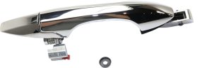 Front Exterior Door Handle for Acura MDX 2007-2013, Left (Driver), All Chrome, with Keyhole, Plastic Material, Replacement