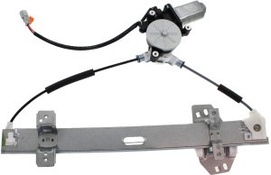 Rear Window Regulator for Acura TL 1999-2003, Right (Passenger), Power Operated, with Motor, 2 Pins, Replacement