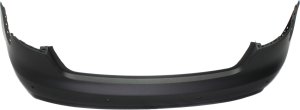 Rear Bumper Cover for Audi A4 2013-2016 Sedan, Primed (Ready to Paint), Without S-Line Package, with Parking Aid Sensor Holes, Replacement