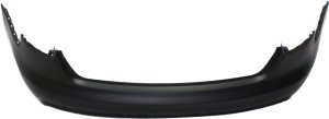 Rear Bumper Cover for Audi A4 2013-2016, Sedan, Primed (Ready to Paint), without S-Line Package or Parking Aid Sensor Holes, Replacement