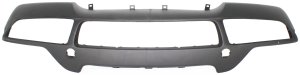 Front Bumper Cover for BMW X5 2007-2010, Textured Black, without M Package, without Park Distance Control Sensor Holes, Excludes M Model, Replacement