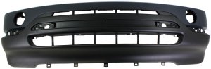 Front Bumper Cover for BMW X5 2000-2003, Primed (Ready to Paint), Suited for 3.0/4.4L Engine, Without Headlight and Parking Distance Control Sensor Holes, Replacement