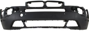 Front Bumper Cover for BMW X3 2007-2010, Lower Position, Textured Finish, Without M Package, With Park Distance Control Sensor Holes, Replacement
