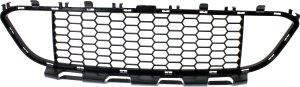 Front Bumper Grille for BMW 3-Series 2013-2019, Center, Textured Black, Sedan/Wagon, with M Sport Package, without Active Cruise Control, Excluding M3 Model, Replacement