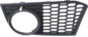 Front Fog Light Molding for BMW 5-Series 2011-2013, Left (Driver), Textured Black, with M Package, Sedan, Replacement Models: 528i, 535i, 550i.