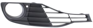 Front Fog Light Molding for BMW 3-Series 2012-2015, Right (Passenger) Side, Textured Black, Standard Without M Sport Package, Compatible with Sedan/Wagon, Replacement Models: 320i, 328i, 335i