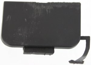 Front Bumper Tow Hook Cover for BMW 3-Series 2002-2005, Sedan/Wagon, Primed (Ready to Paint), without Sport Package, Replacement Models: 325i, 325xi, 330i, 330xi.