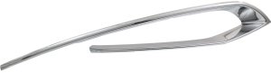 Front Bumper Grille Molding for BMW 5-Series 2014-2016, Right (Passenger) Side, Chrome, Without M Package, Luxury Line, Sedan, Replacement Models: 528i, 535i, 550i.