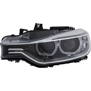 Headlight for BMW 3-Series 2012-2015 Left (Driver), Lens and Housing, Xenon, without HID Kit, without Adaptive Headlights, Sedan/Wagon, Replacement. Models: 320i, 328i, 335i.