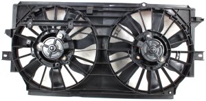 Radiator Fan Shroud Assembly for Buick Regal 2002-2004, Dual Fan, Replacement