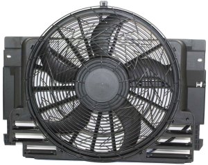 A/C Condenser Fan Assembly for BMW X5 2000-2006 Models without Control Module, Replacement