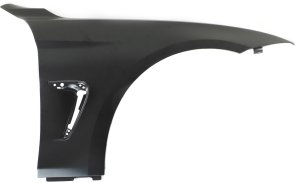 Front Fender for BMW 4-Series 2014-2017, Right (Passenger), Steel, Primed (Ready to Paint), without Molding Holes, Replacement Fits models: 420i, 428i, 430i, 435i, 440i.