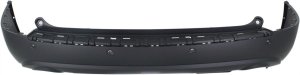 Rear Bumper Cover for Buick Enclave 2008-2012, Primed (Ready to Paint), with Parking Aid Sensor Holes, Replacement