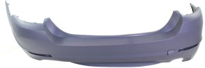 Rear Bumper Cover for BMW 535I/ActiveHybrid 5 Models 2011-2013, Primed (Ready to Paint), Without M Package, Without Park Distance Control Sensor Holes, Replacement