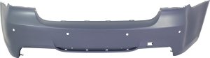 Rear Bumper Cover for BMW 3-Series 2006-2011, Primed (Ready to Paint), with M Package, Park Distance Control Sensor Holes, 3.0L Engine, Sedan, Replacement