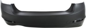 Rear Bumper Cover for BMW 328I 2012-2015, Primed (Ready to Paint), Standard Without M Sport Package, Without Park Distance Control Sensor and Molding Holes, Sedan, Replacement