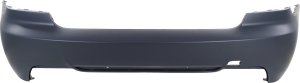 Rear Bumper Cover for BMW 3-Series 2007-2013, Primed (Ready to Paint), 3.0L Engine, with M Package, without Park Distance Control Sensor Holes, Convertible/Coupe, Replacement. Models: 328i, 335i, M3.