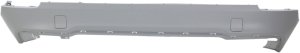 Rear Bumper Molding for BMW X1 2013-2015, Lower Position, Primed (Ready to Paint) Gray, with M Package, without Park Distance Control, Replacement