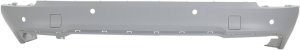 Rear Bumper Molding for BMW X1 2013-2015, Lower Position, Primed (Ready to Paint) Gray, with M Package, with Park Distance Control, Replacement