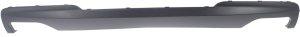 Rear Lower Valance Center Cover for BMW 550I (2011-2016), Textured, Double Hole, with M Package, Sedan, Replacement