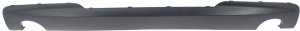 Rear Lower Valance, Center Cover for BMW 535D/535I 2011-2016, Textured, Double Hole, Compatible with M Package, Sedan, Replacement