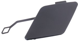 Rear Bumper Tow Hook Cover for BMW 3-Series 2012-2015, Primed (Ready to Paint), Sedan, without M Sport Package, Replacement Models: 320i, 328i, 335i, 340i.