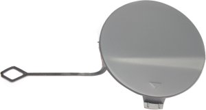 Rear Bumper Tow Hook Cover for BMW 4-Series 2014-2020, Primed (Ready to Paint), with M Sport Package, Excluding M4 Model, Replacement Models: 428i, 430i, 435i, 440i.