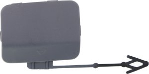 Rear Bumper Tow Hook Cover for BMW X-5 2011-2013, Right (Passenger) and Left (Driver), Primed (Ready to Paint), Without M Package, Replacement