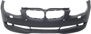 Front Bumper Cover for BMW 3-Series 2011-2013, Primed (Ready to Paint), 3.0L Engine, Without M Package, With Park Distance Control Sensor Holes, Convertible/Coupe, Replacement